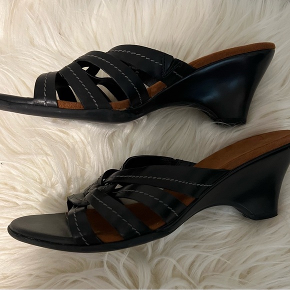 Naturalizer TANA Braided Black Mule Sandal Slide - Picture 4 of 7